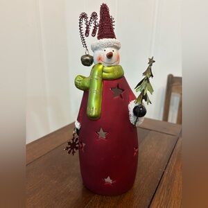SPRINGY SNOWMAN TEA LIGHT HOLDER KIRKLAND’S
